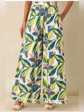 Prosperina Multi Floral Print Cotton Pants